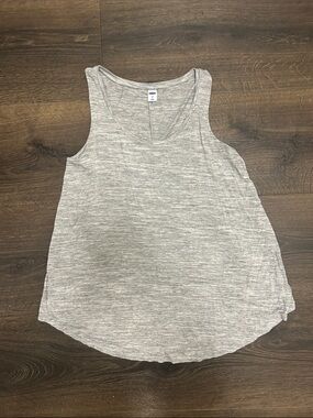 Old Navy Light Heather Gray Scoop Tank Top